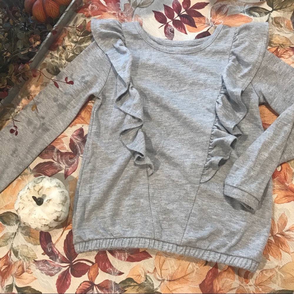 Cat & Jack long sleeved ruffle sweater shirt